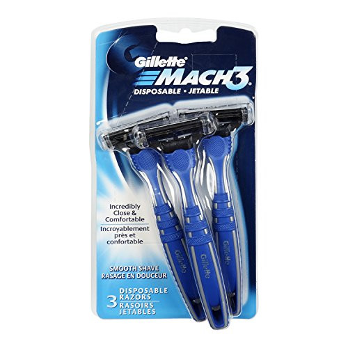 Gillette Gillete Mach 3 Smooth Shave Disposable Razor 3 Count