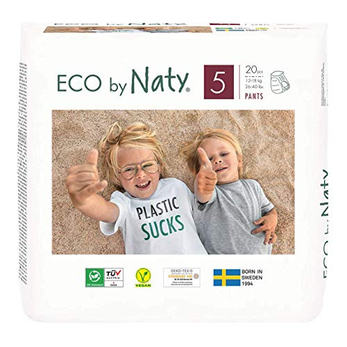 Eco by Naty Pull Ups Training Pants 3T 4T  Size 5  80 Ct Plant Based and No Nasty Chemicals