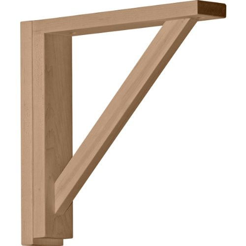 Ekena Millwork BKT02X12X12TRMA 2 1 2 Inch W by 12 3 4 Inch D by 12 1 4 Inch H Traditional Shelf Bracket Maple
