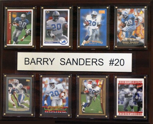 NFL Detroit Lions Barry Sanders 8 Card Plaque NFL Detroit Lions Barry Sanders 8 Card Plaque