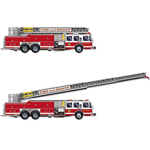 Beistle Fire Truck with Jointed Ladder Cutout, 5-Feet