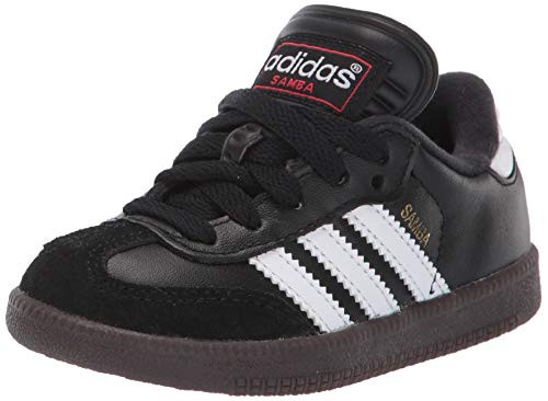 adidas Boys  Samba Classic Soccer Shoe White Black White 5 M US Big Kid