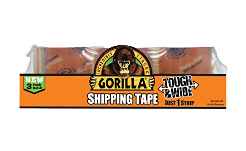 Gorilla Packing Tape Tough   Wide Refill 283  x 30 yd 3 Rolls
