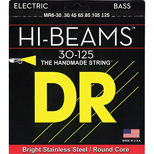 DR Strings Hi Beam   Stainless Steel Round Core Medium 6 String 30 125