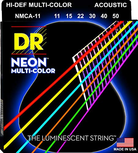 DR Strings HI DEF NEON Acoustic Guitar Strings  NMCA 11