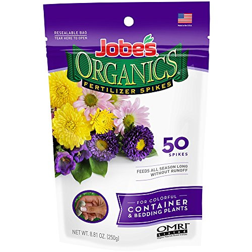 Jobe s Organics Container   Bedding Plant Fertilizer Spikes 50 Spikes
