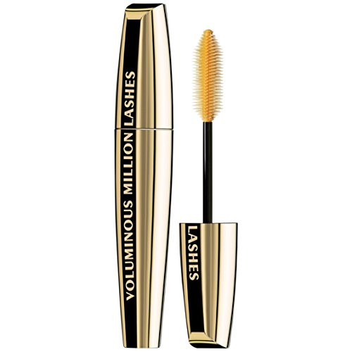 L OrealParis Makeup Voluminous Million Lashes Volumizing Defining Smudge Proof Clump Free Lengthening Collagen Infused Eye Makeup Formula Amplifying Mascara Brush Black Brown 03 fl oz