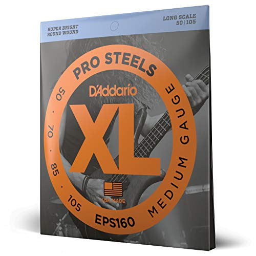 D Addario EPS160 ProSteels Bass Guitar Strings Medium 50 105 Long Scale