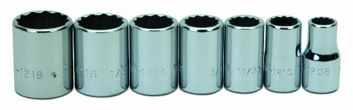 Williams WSM 7RC 7 Piece 1 4 Inch Drive Shallow 12 Point Socket Set