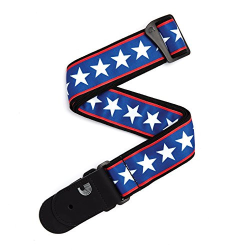 Planet Waves Woven Guitar Strap Stars   Stripes