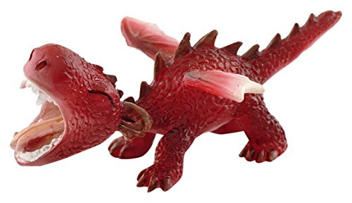 Top Collection Miniature Fairy Garden and Terrarium Mini Red Dragon Roaring Figurine