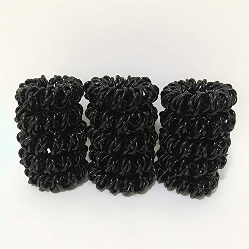 Spiral Hair Ties Plastic Elastics Hair Ties Telephone Cord Hair Ties No Crease Coil Hair Ties Hair Coils Ponytail Holder For Women Girls 20Pcs 16 Black Spiral Hair Ties Plastic Elastics Hair Ties Telephone Cord Hair Ties No Crease Coil Hair Ties Hair Coils Ponytail Holder For Women Girls 20Pcs 16 Black