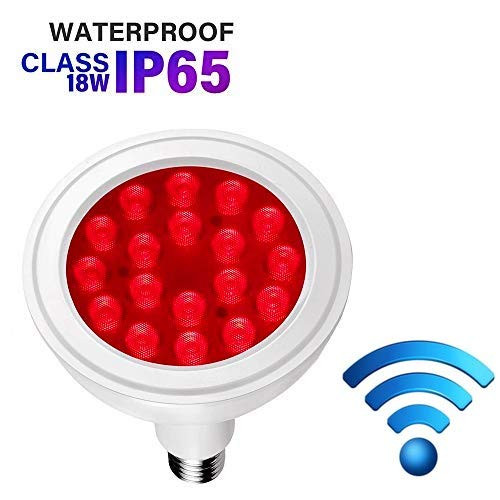 Luxbird LPP 302F3 18W PAR38 WiFi All Deep Red 630nm Waterproof LED Grow Light Bulb Bloom Booster for Flowering and Fruiting Indoor Plants and Growing Spectrum Enhancement