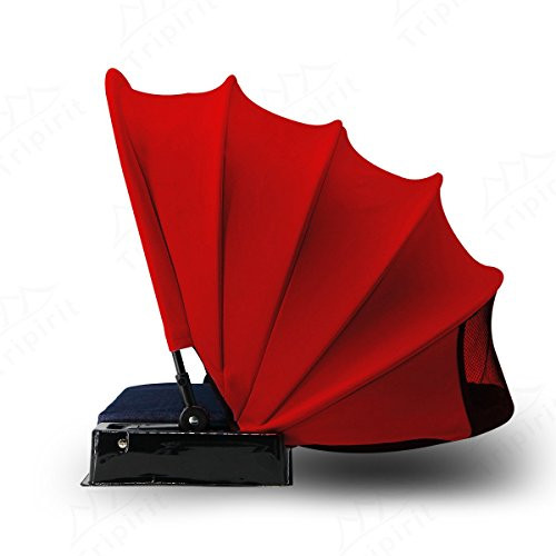 Tripirit Portable Sun Shade Canopy   Small Sun Beach Shader Beach Shelter Sun Protection for Face while Sunbathing   Red
