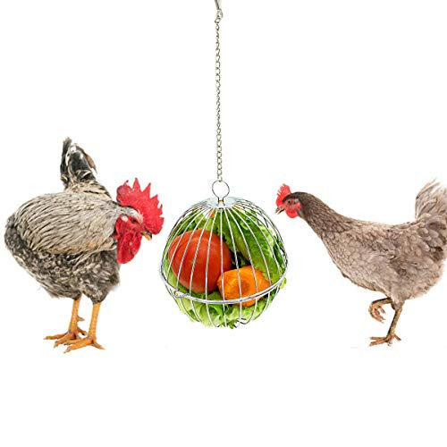Chicken Treat Ball Chicken Vegetable Feeder Veggie Hanging Ball Toy for Hens Chicken Hanging Foraging Coop Toys for Hens Chicken Treat Ball Chicken Vegetable Feeder Veggie Hanging Ball Toy for Hens Chicken Hanging Foraging Coop Toys for Hens