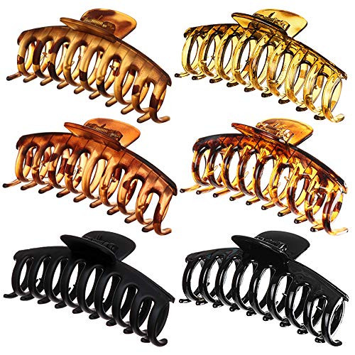 Claw Clips Large Hair Claw Clip Leopard Print Jumbo Hair Jaw Clip Tortoise Claw Clip for Women Long Thick Hair Non Slip Ponytail Holder Strong Hold Hair Grip Catch Barrette Accessories 6Pcs Claw Clips Large Hair Claw Clip Leopard Print Jumbo Hair Jaw Clip Tortoise Claw Clip for Women Long Thick Hair Non Slip Ponytail Holder Strong Hold Hair Grip Catch Barrette Accessories 6Pcs