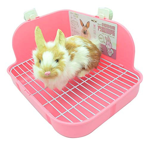 RUBYHOME Rabbit Litter Box Toilet Plastic Square Cage Box Potty Trainer Corner Litter Bedding Box Pet Pan for Small Animals Rabbits Guinea Pigs Chinchilla Ferret Galesaur 114 Inches Pink RUBYHOME Rabbit Litter Box Toilet Plastic Square Cage Box Potty Trainer Corner Litter Bedding Box Pet Pan for Small Animals Rabbits Guinea Pigs Chinchilla Ferret Galesaur 114 Inches Pink