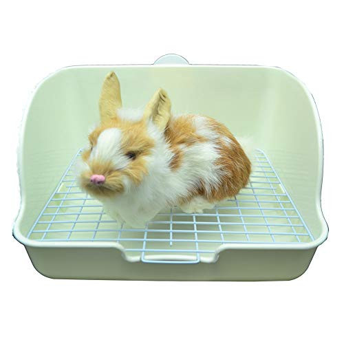 RUBYHOME Rabbit Litter Box Toilet Plastic Square Cage Box Potty Trainer Corner Litter Bedding Box Pet Pan for Small Animals Rabbits Guinea Pigs Chinchilla Ferret Galesaur 11 Inches White RUBYHOME Rabbit Litter Box Toilet Plastic Square Cage Box Potty Trainer Corner Litter Bedding Box Pet Pan for Small Animals Rabbits Guinea Pigs Chinchilla Ferret Galesaur 11 Inches White