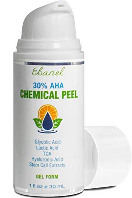 Ebanel 30  AHA Chemical Peel Gel Form Face Peeling Treatment with Glycolic Acid Lactic Acid TCA Skin Acid Peel for Acne Scars Wrinkles Fine Lines and Dark Spots