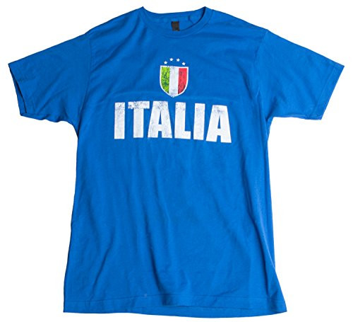 Italia Italy Azzurri Futbol Italian National Soccer Vintage Look T Shirt Blue Medium Italia Italy Azzurri Futbol Italian National Soccer Vintage Look T Shirt Blue Medium