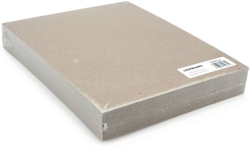 Grafix Medium Weight Chipboard Sheets, 8.5 X 11 Inches, Natural, 25-Pack