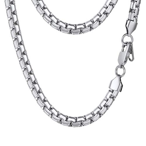 PROSTEEL 20 inch Mens Chain Necklace Round Box Necklaces Gift Trendy Cool Womens Men Jewelry Eboy Egirl 316L Stainless Steel Chains PROSTEEL 20 inch Mens Chain Necklace Round Box Necklaces Gift Trendy Cool Womens Men Jewelry Eboy Egirl 316L Stainless Steel Chains