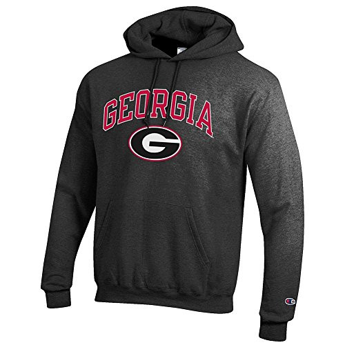 Elite Fan Shop Georgia Bulldogs Hooded Sweatshirt Varsity Charcoal Team   X Large   Charcoal Gray