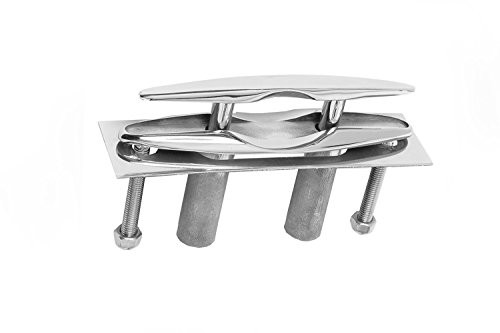 Amarine Made Boat Marine Stainless Steel 316 Pull up Cleat Flush Mount Cleat Lift   8 Inch