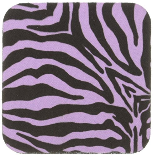 3dRose LLC Purple and Black Zebra Print Coaster Soft Set of 4