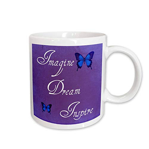 3dRose Purple Imagine Dream Inspire Butterflies Inspirational Art Affirmations Ceramic Mug 15 Oz 3dRose Purple Imagine Dream Inspire Butterflies Inspirational Art Affirmations Ceramic Mug 15 Oz