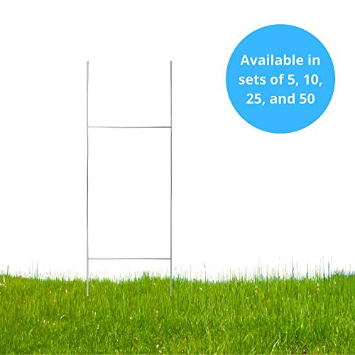 TN Supplies Yard Sign Stakes 30 x10    H Stakes for Yard Signs Yard Sign Holder Metal Sign Stakes Metal Yard Stakes Lawn Sign Stakes H Stake Wire H Stakes H Frame Yard Sign Stakes Step Stakes
