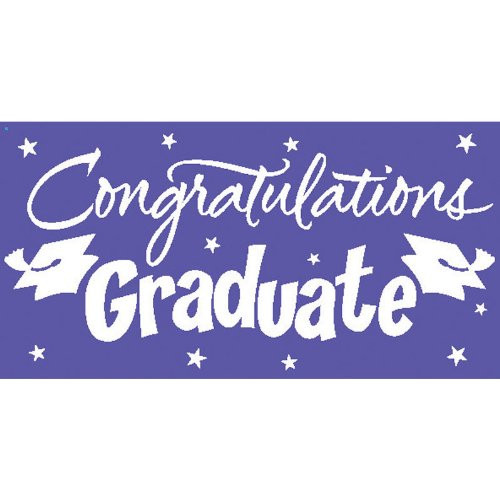 Creative Converting Congrats Grad Paper Art Gigantic Greetings, Purple