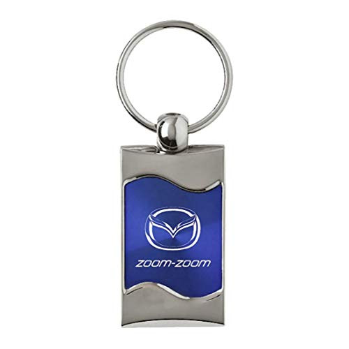 DanteGTS Mazda Zoom Zoom Zoom Zom Logo Rectangular Wave Key Chain Blue