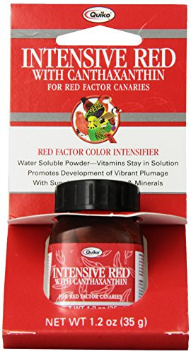 Quiko Intensive Red with Canthaxanthin for Red Factor Canaries Vitamin   Mineral Supplement Red Factor Color Intensifier 12 Ounce