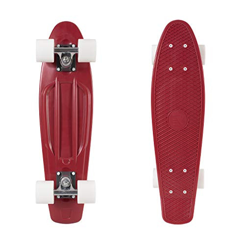 Retrospec Quip Skateboard 225  Classic Retro Plastic Cruiser Complete Skateboard with Abec 7 bearings and PU wheels