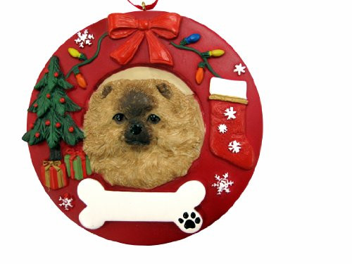 E S Pets Pomeranian Personalized Christmas Ornament