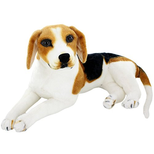 JESONN Realistic Stuffed Animals Beagle Dog Plush Toys 153 Inch JESONN Realistic Stuffed Animals Beagle Dog Plush Toys 153 Inch
