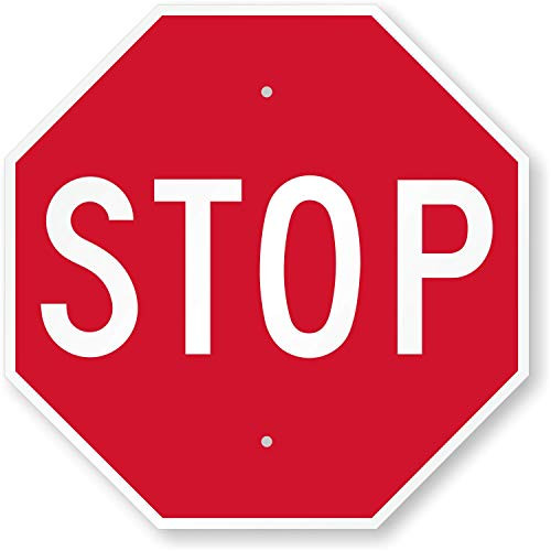 SmartSign  STOP  MUTCD Sign   18  x 18  3M Diamond Grade Reflective Aluminum