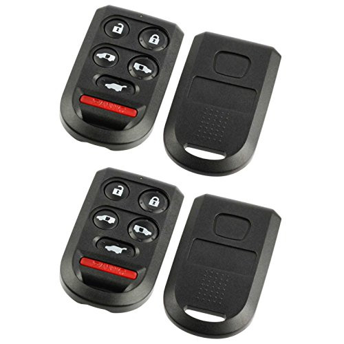Key Fob Keyless Entry Remote Shell Case   Pad fits Honda Odyssey 2005 2006 2007 2008 2009 2010 Set of 2