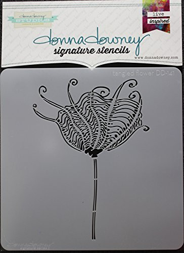 Donna Downey Stencils DD-141 Signature Stencils 8.5"X8.5"-Tangled Flower
