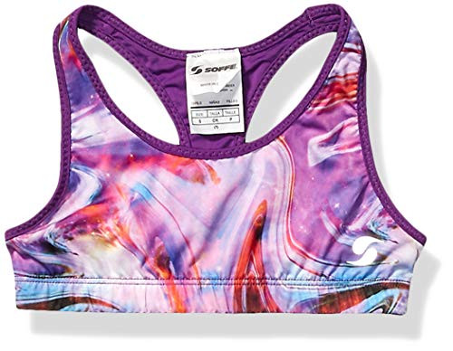 Soffe Girls  Big Dri Reversible Sports Bra Space Paint Epic Purple Small