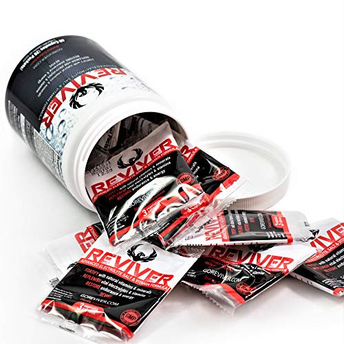 Reviver Salt Tablets Electrolyte Pills   Rapid Hydration Multiplier Keto Electrolyte Supplement for Runners Hangover Prevention Potassium Magnesium Sodium Rehydration Salts 20 Packets 60 Capsules