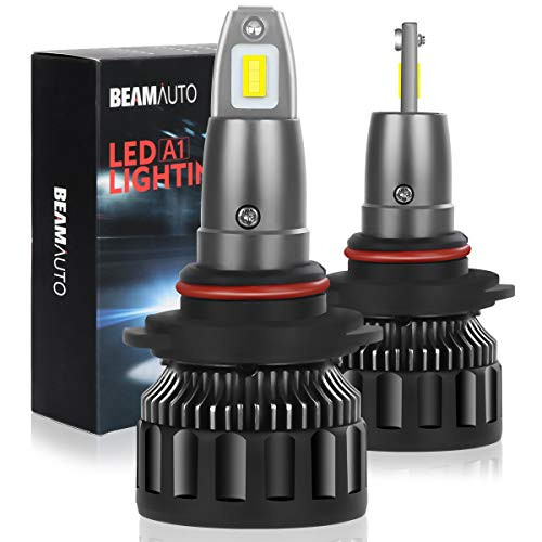 BEAMAUTO 9006 HB4 LED Headlight Bulbs 10000 Lumens Cooling Fan Adjustable Beam 6000K 6500K Xenon White
