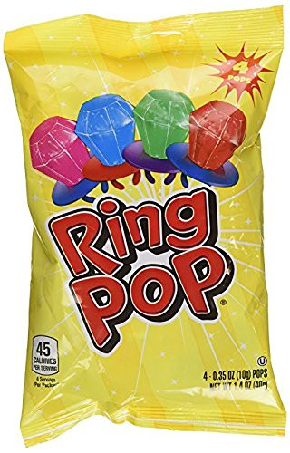 Ring Pop Bag 4 035 OZ  10g  Net Wt 14 OZ  40g