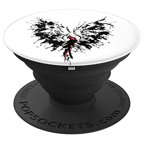 Abstract Inkblot Phoenix   Artistic Watercolor Design PopSockets Grip and Stand for Phones and Tablets