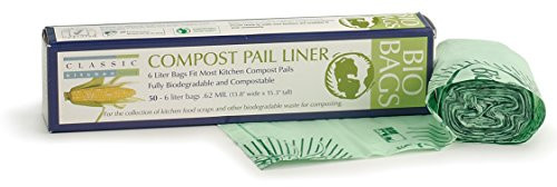 RSVP BioBags for Compost Pails 1 Gallon 6L 50 Count