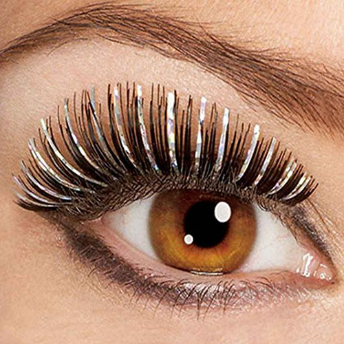 Rubie s Costume Co Sm Hologram Lashes Black Silver Costume