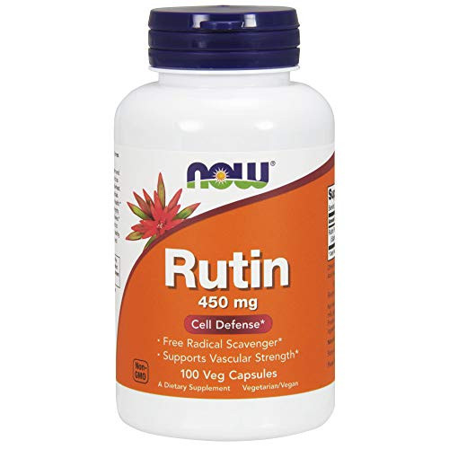 NOW Supplements Rutin Sophora japonica 450 mg Free Radical Scavenger* Cell Defense* 100 Veg Capsules NOW Supplements Rutin Sophora japonica 450 mg Free Radical Scavenger* Cell Defense* 100 Veg Capsules