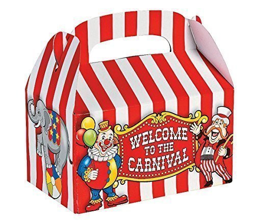 Fun Express Under the Big Top Empty Favor Boxes Party Accessory (2-Pack of 12)