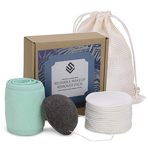 Reusable Makeup Remover Pads   14 Bamboo Cotton Pads Toner Pads Cotton Rounds Gift Set Machine washable Eco friendly